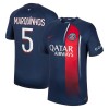 Maillot de Supporter Paris Saint-Germain 2023-24 Marquinhos 5 Domicile Pour Homme